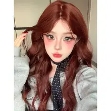 水波状の長いカールヘアウィッグ【自然な質感・フルウィッグ】