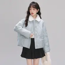 厚手ダイヤモンドキルトダウンコート【女性用・フード付き・暖かい】