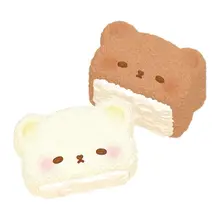 困ったクマのクリームケーキ型【DIY・食品級シリコン製・手作り焼き菓子用】