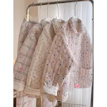 ドット柄キルティングパジャマ【冬用・暖かさ・ゆったりサイズ・可愛いデザイン】（セットアップ対応）