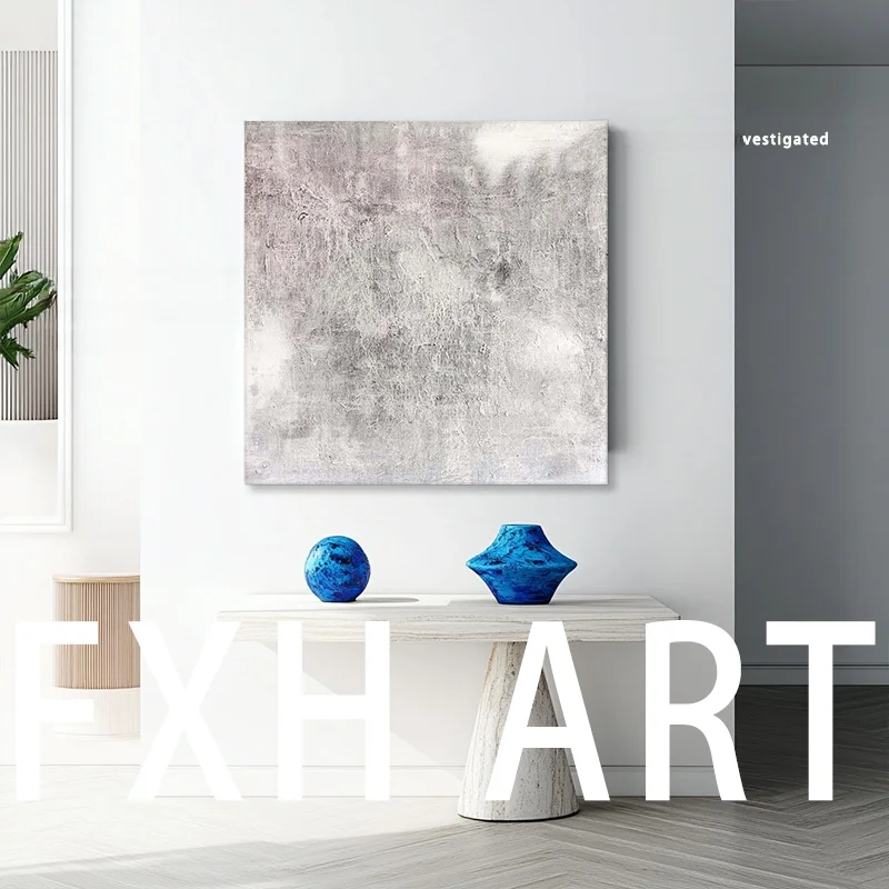 手描き油絵抽象テクスチャーアート：リビング・ダイニングに最適な高級インテリアの選択