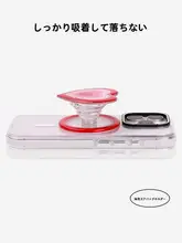 FUNNY RICH ハート型磁気吸着スマホスタンド【取り外し可能・デスク用・持ち運び便利】