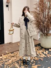リボン付きレース切り替えトップス【春秋用・ファッション・スカート付き】（セットアップ対応）