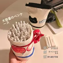 可愛いリンゴ型ペンポケット【大容量・デスク収納用】