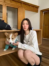 速乾印刷長袖Tシャツ【レディース・ルーズフィット・ラウンドネック・秋冬用】