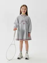 ワンピース キッズ ガールズ ポロカラー 学院風 春物