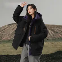 男女兼用秋冬用ダウンコート【フード付き・保温・アウトドア向け】