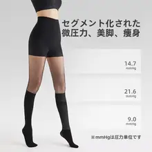 レディース 夏用 薄手3wayパンティストッキング【安全パンツ付き・ロングタイプ・足首風デザイン】