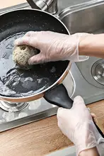 使い捨て手袋 PVC 厚手 ラテックスフリー 食品用 調理用 キッチン 飲食店 破れにくい