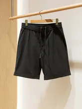 夏用ショートパンツ【コットンリネン混紡・通気性・ウエストひも調整可】