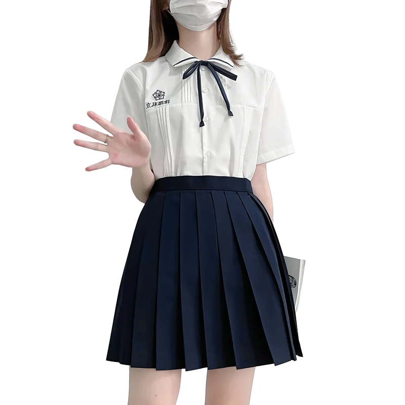 無地のJKスカート【紺色・プリーツ・学生用・ショートスカート】