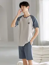 男性用 夏用 半袖パジャマ【ショートパンツ・シンプルデザイン・快適・外出可】（セットアップ対応）