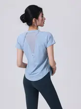 annerun 女性用涼感フィットネスTシャツ【速乾・ショートスリーブ・トレーニング・ヨガ・ランニング用】