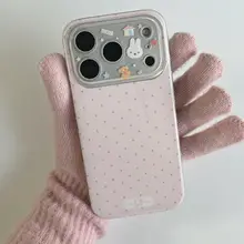 向日葵モチーフのリトルポルカドットiPhoneケース【可愛い・耐衝撃・全機種対応】