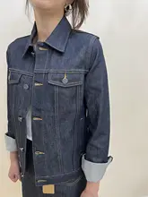 デニム春秋用ジャケット【ボタン開閉・無地】