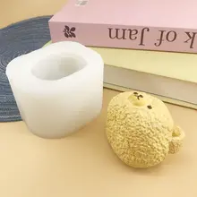 極上の柔らかさ！シリコンベアヘッド型モールド【食品グレード・取り外し簡単・DIYキャンドル作り用】