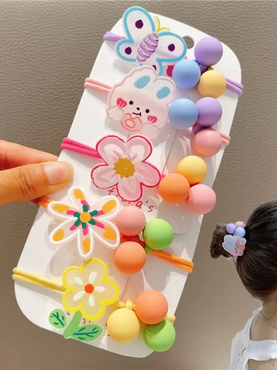 子供用ヘアアクセサリー【高弾力のポニーテールゴム・女の子用・髪を傷めない】