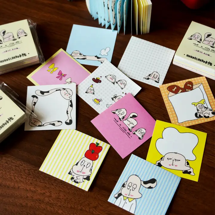 メモブロック 付箋 オリジナルイラスト ゆるい犬 犬 かわいい 文具 「HOHO」