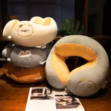 可愛いデザインのU型枕【首 Support・旅行用・携帯便利】