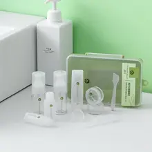 旅行用分装ボトル【携帯化粧品・空ボトル・プッシュ式乳液ボトル・ラベル付き】（セットアップ対応）