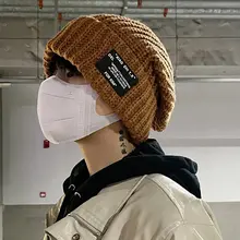 防寒保温ニット帽【青少年向け・ライディング用・厚手・風を防ぐデザイン】