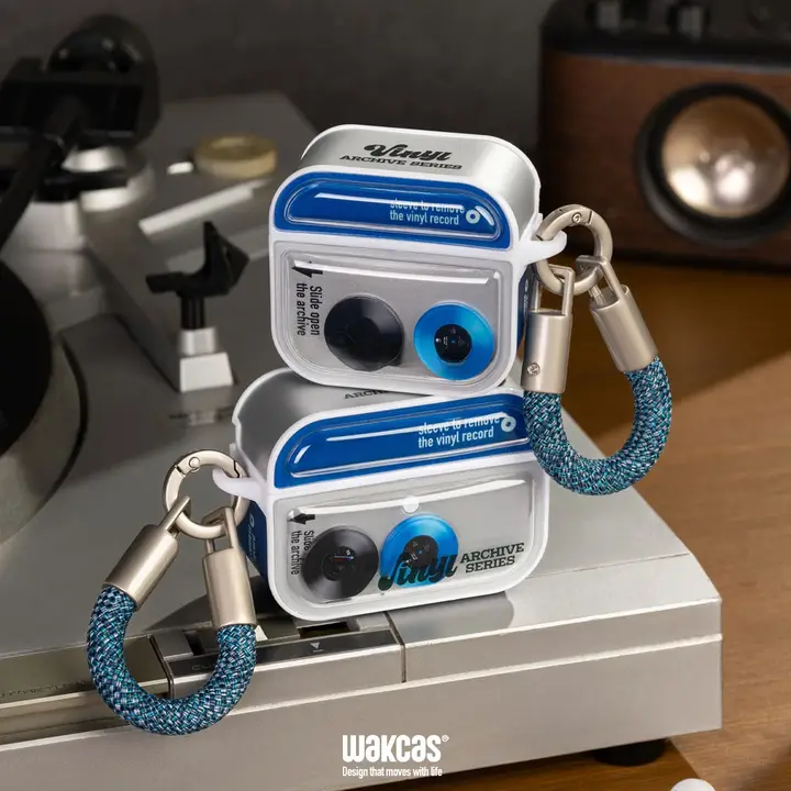 イヤホンケース レコード型 立体 ストラップ付き オリジナル おしゃれ AirPods Pro AirPods 第3世代 第4世代 対応