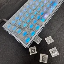 カーボンファイバー模様のサイド刻印透過光マグネットスイッチキーボードキャップ【PBT素材・タマイズ可能】