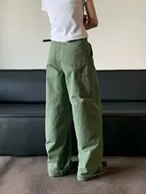 ワークパンツ 男女用 ゆったり カジュアル フリー サイズ ストレート ヴィンテージ スタイル