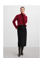 ROCO レトロベリーカラータートルネックセーター【ルーズフィット・厚手・秋冬用】