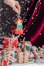 クリスマスツリー飾り用ギフトボックスオーナメント【雰囲気演出・撮影小道具】