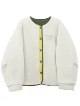 リバーシブルデザインの暖かいコート【バイカラー・仮羊毛・包み縁】