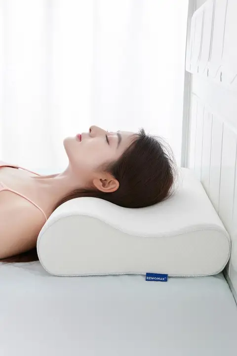 RewoMax 波浪形メモリ枕【首をサポート・スローレスポンス・快適睡眠】