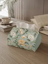 フランス風花柄の布製ティッシュボックス【リビング用・高級感・デザイン性】