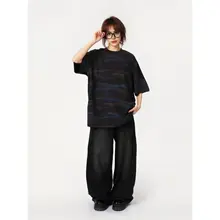 タイダイ柄 半袖Tシャツ【ユニセックス・クルーネック・ゆったりシルエット・ストリートスタイル】