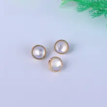 高級シフォンブラウス用パール金属ボタン【円形・マッシュルーム型・手縫い用】