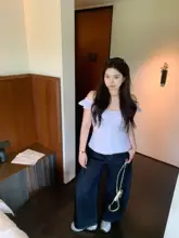 デザイン性のあるストライプシャツ【ウエストシェイプ・甘美なスタイル・韓国風】（セットアップ対応）
