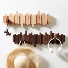 ピアノキー型デザインの木製ハンガー【壁掛け・玄関用・インテリアデコレーション】