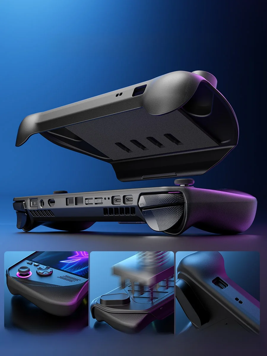ROG Ally X用保護ケース：モジュール式スタンドとショルダーバッグ収納の高級感実現