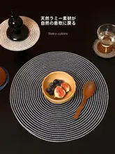 円形の保温マット 家庭用 滑り止めコットン製 高温耐性 テーブルマット キッチン用