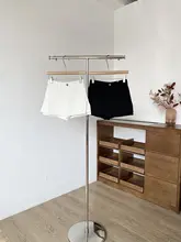高腰Aラインショートパンツ【韓国風・女性用・スタイリッシュデザイン】（セットアップ対応）
