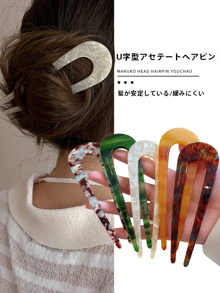新中式デザインのU字型ヘアピン：くしの種類におけるデザインと素材の選定基準