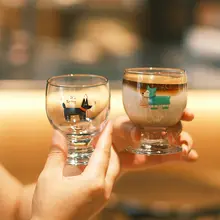 ステムグラス ガラス かわいい 犬 レインコート デザイン 牛乳 コーヒー 水 お酒