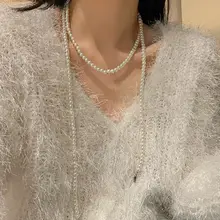 バロックパールの二重ビーズネックレス【フランス風・女性用・高級感あふれるデザイン】