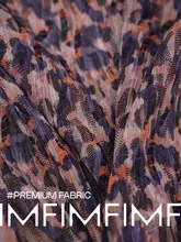 花柄コットン混紡シャツドレス生地【幅広・イタリア輸入】
