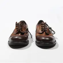 GDS メンズレトロカジュアルレザーシューズ【ハンドメイド・古着風・厚底・耐摩耗・通気性】