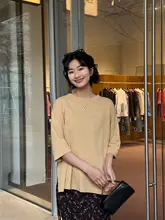 Tシャツ レディース コットン100% 五分袖 ゆったり シンプル おしゃれ 肌触り柔らか 夏