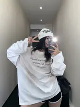 春季向けアメリカンスタイルのレトロ風長袖Tシャツ【グラデーションプリント・ルーズフィット】