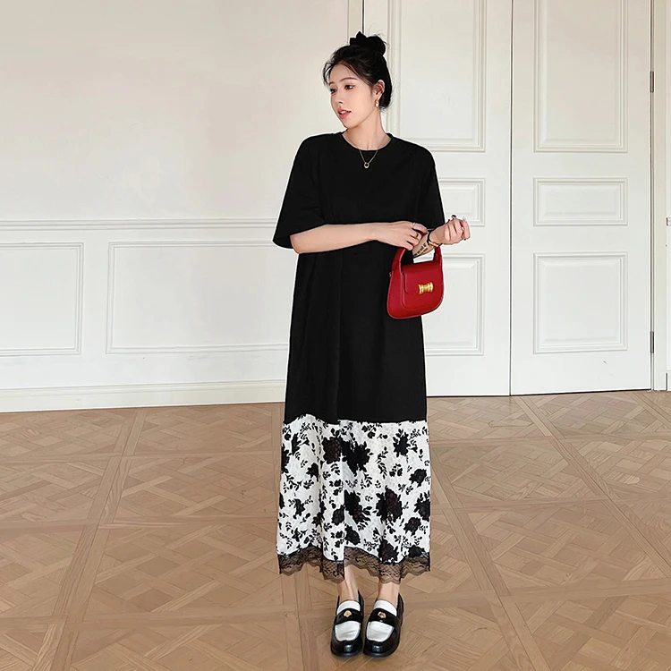 リメイクTシャツをワンピースに変えるなら、このカジュアルH型ロングドレスがおすすめ
