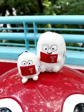 可愛い大米毛糸のキーホルダー【アニメ風・ふわふわ・バッグチャーム】
