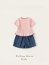 可愛らしい女の子用夏衣装【2点セット・おしゃれ・快適】（セットアップ対応）